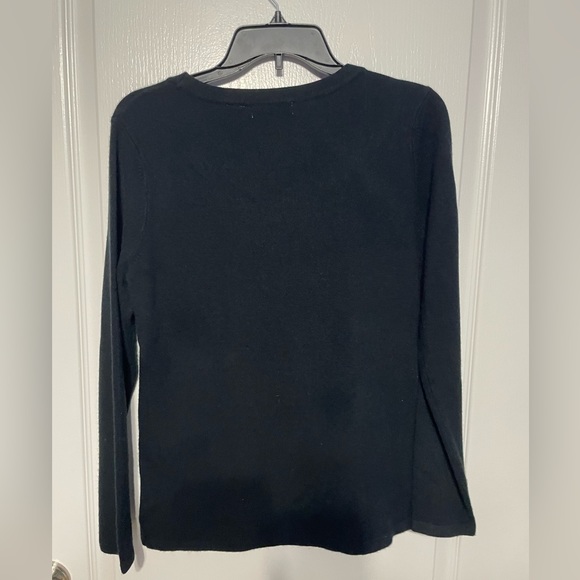 Mercer Street Studio petite large navy blouse with rhinestone neckline - Picture 3 of 3